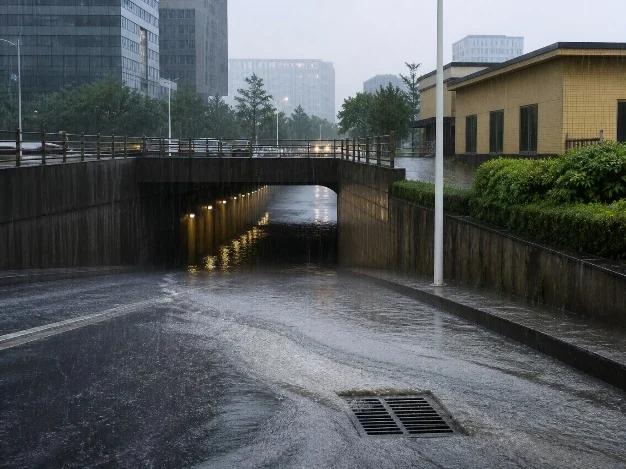 城市道路积水与排水监测场景