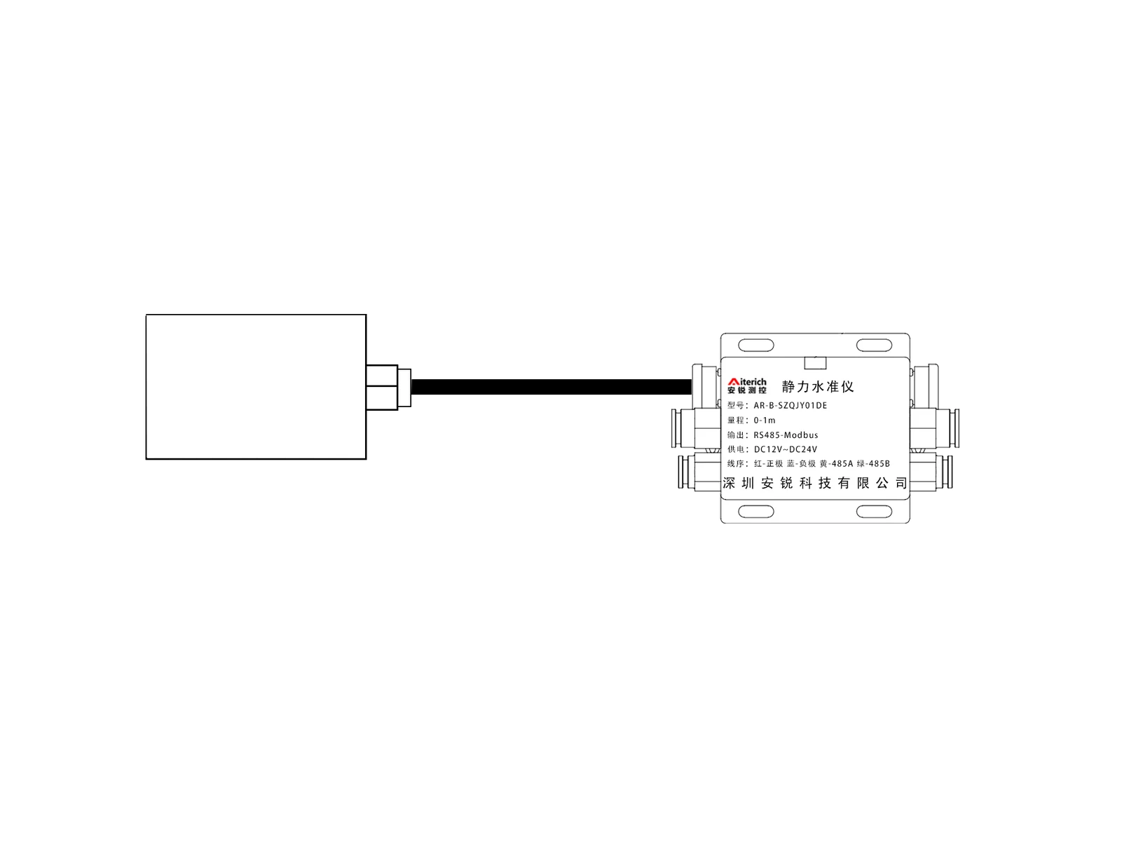 静力水准仪RS485多点组网示意